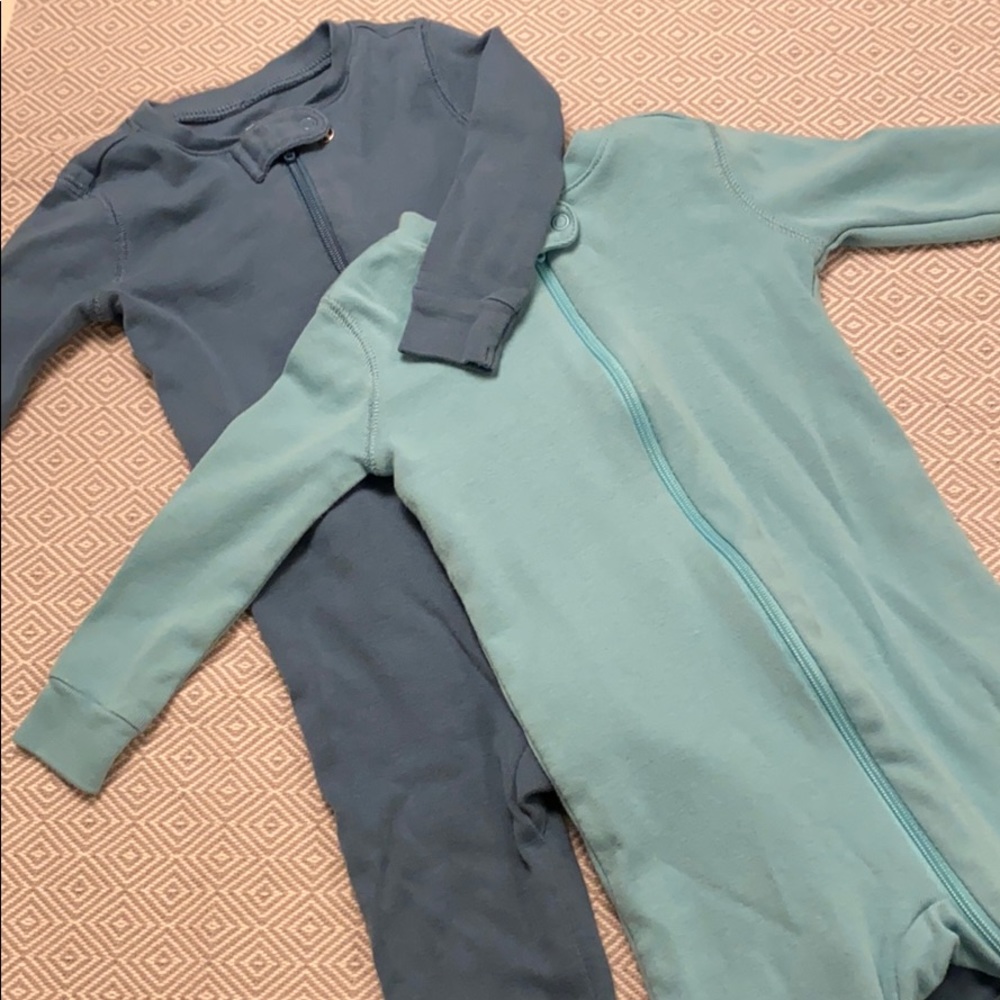 Primary Footless Zip Sleepers / Rompers